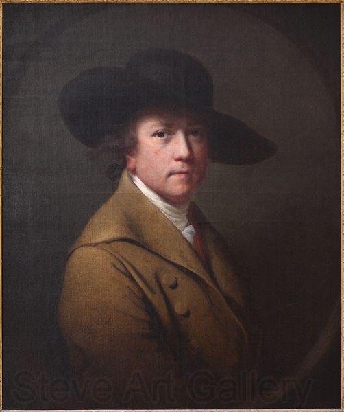 Joseph wright of derby Self portrait Norge oil painting art